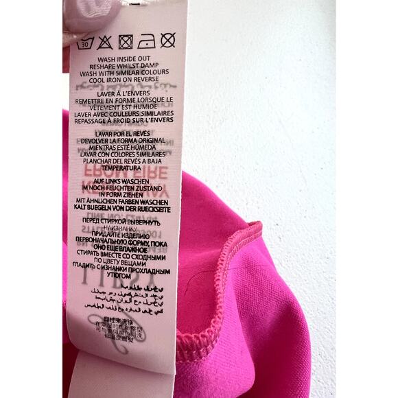 Lipsy London Bodycon Dress Women US 8 Pink Evening Sleeveless Barbiecore Party - Picture 13 of 14